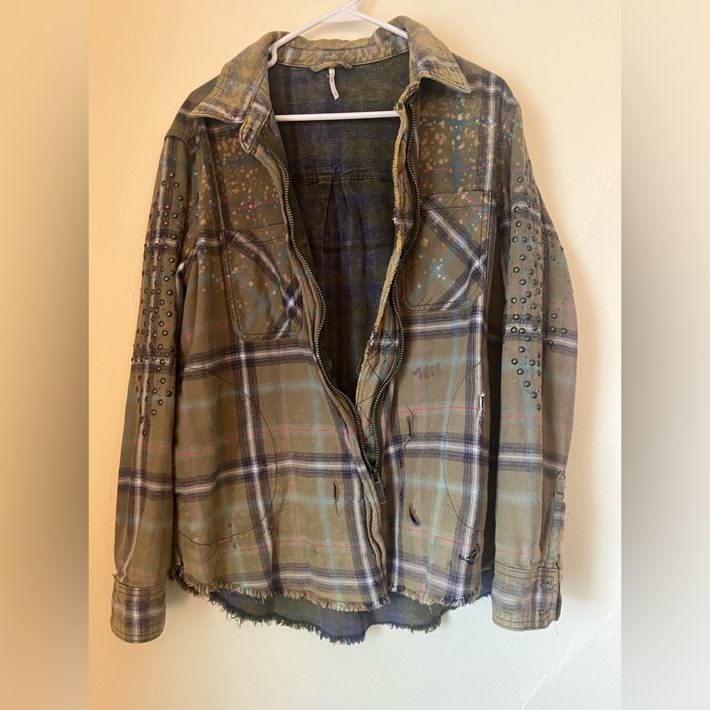 free people zip up flannel